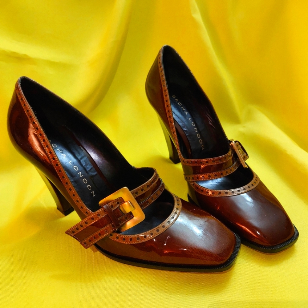 Real Patent Leather Women Shoes by Sacha London Spain Size 37 C